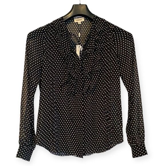 L’agence Tabitha Spade Print Ruffled Blouse Size XS - Picture 3 of 7